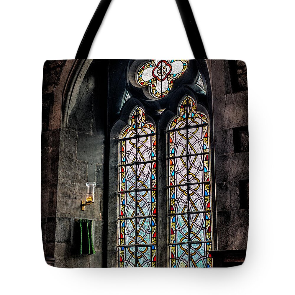 Gothic Window Tote Bag featuring the photograph Gothic Window by Adrian Evans