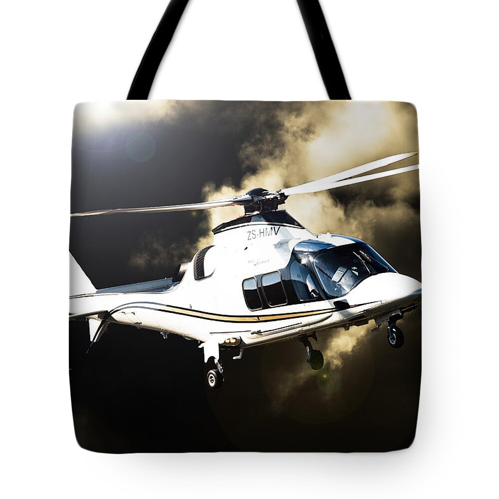 Agusta A109s Grand Tote Bag featuring the photograph Grand Flying by Paul Job