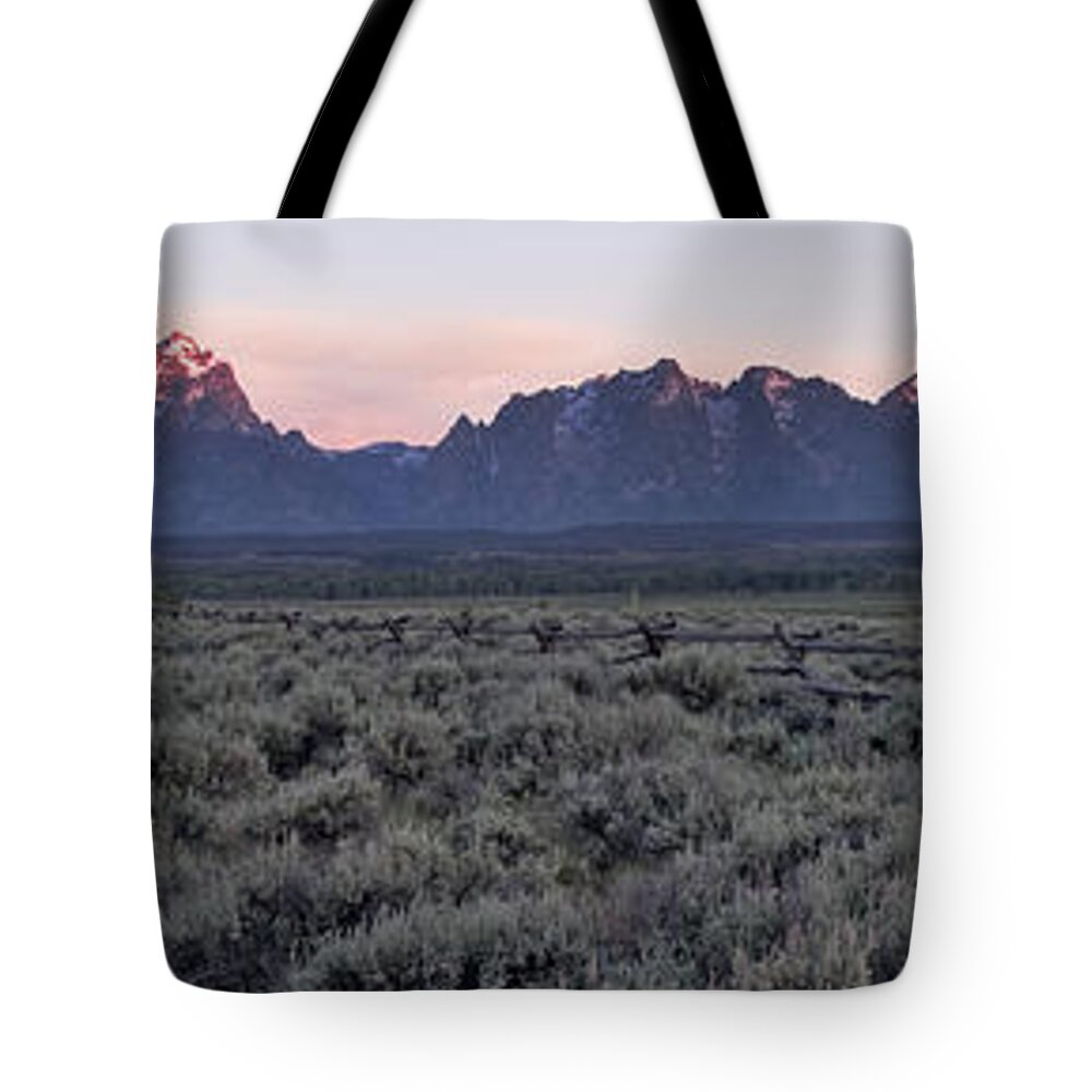 Sunrise Tote Bag featuring the photograph Grand Teton Sunrise - 3 by Paul Riedinger