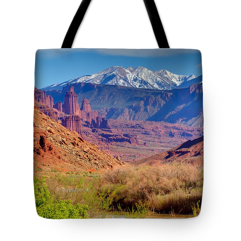 Colorado River Tote Bag featuring the photograph Grand Views by Sue Karski