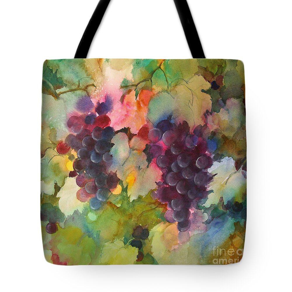 Grapes Tote Bag featuring the painting Grapes in Light by Michelle Abrams