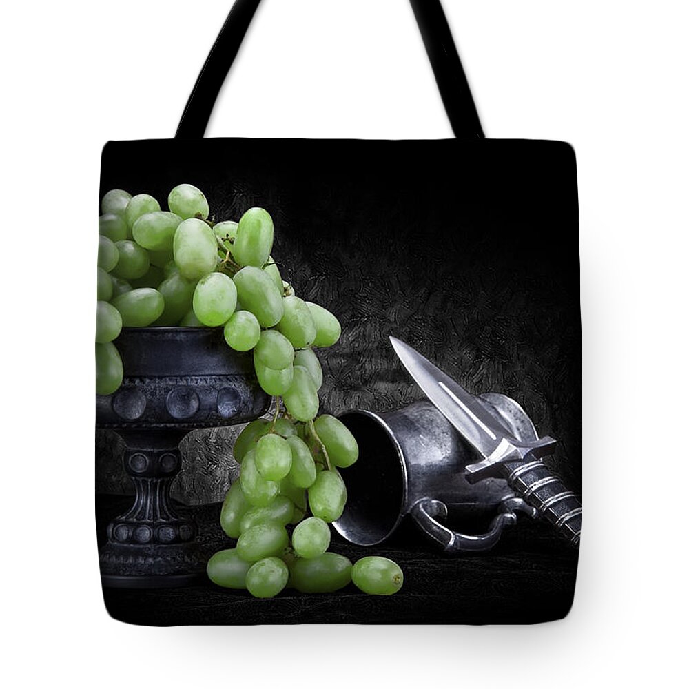 Antique Tote Bag featuring the photograph Grapes of Wrath Still Life by Tom Mc Nemar