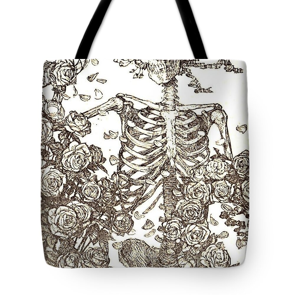  Tote Bag featuring the photograph Gratefully Dead Skeleton by Kelly Awad