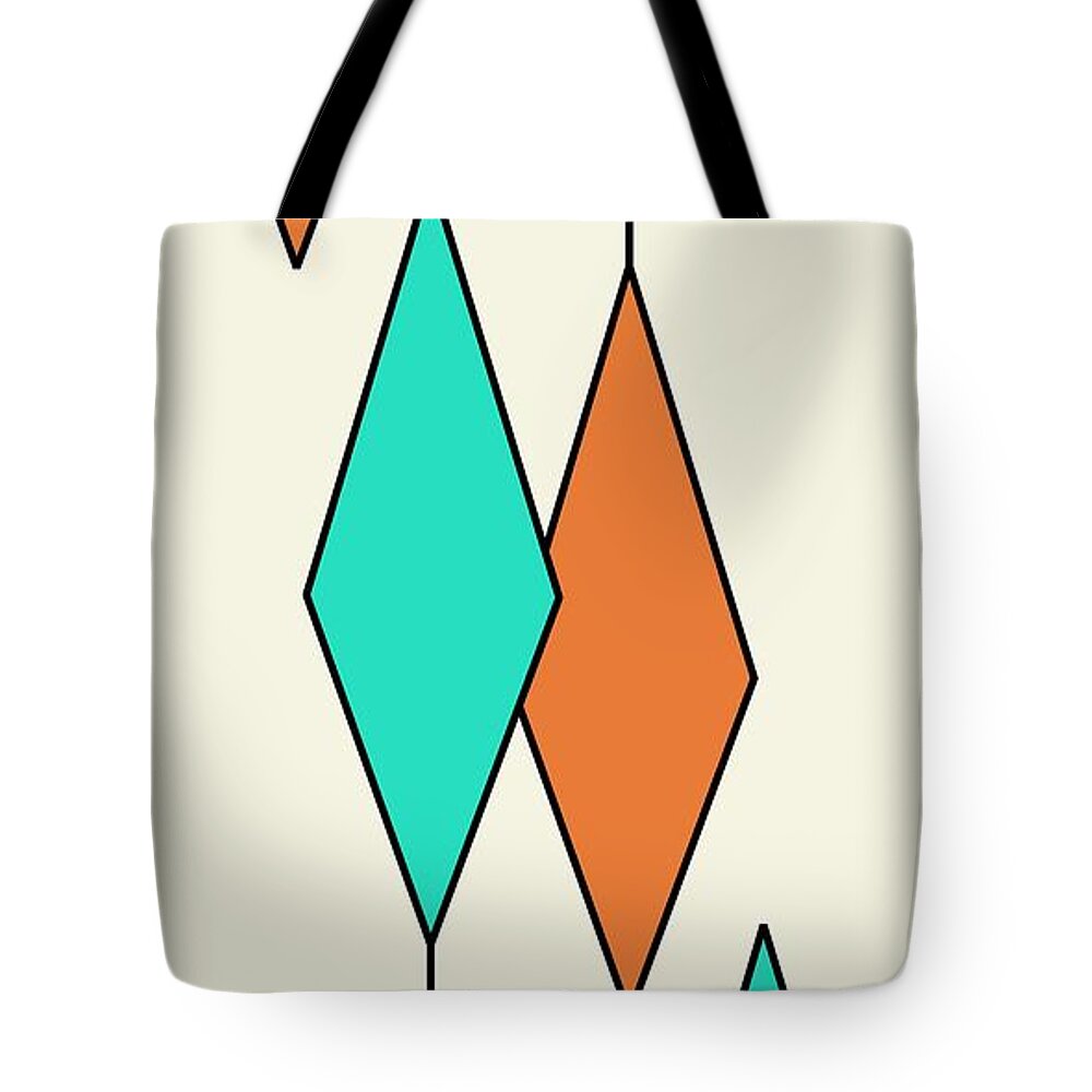 Mid Century Modern Tote Bag featuring the digital art Gravel Art 7 by Donna Mibus