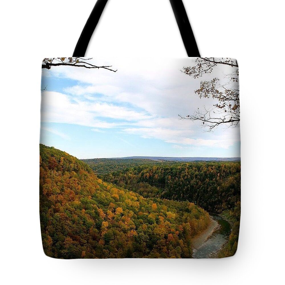 Great Bend Tote Bag featuring the photograph Great Bend Overlook by Justin Connor