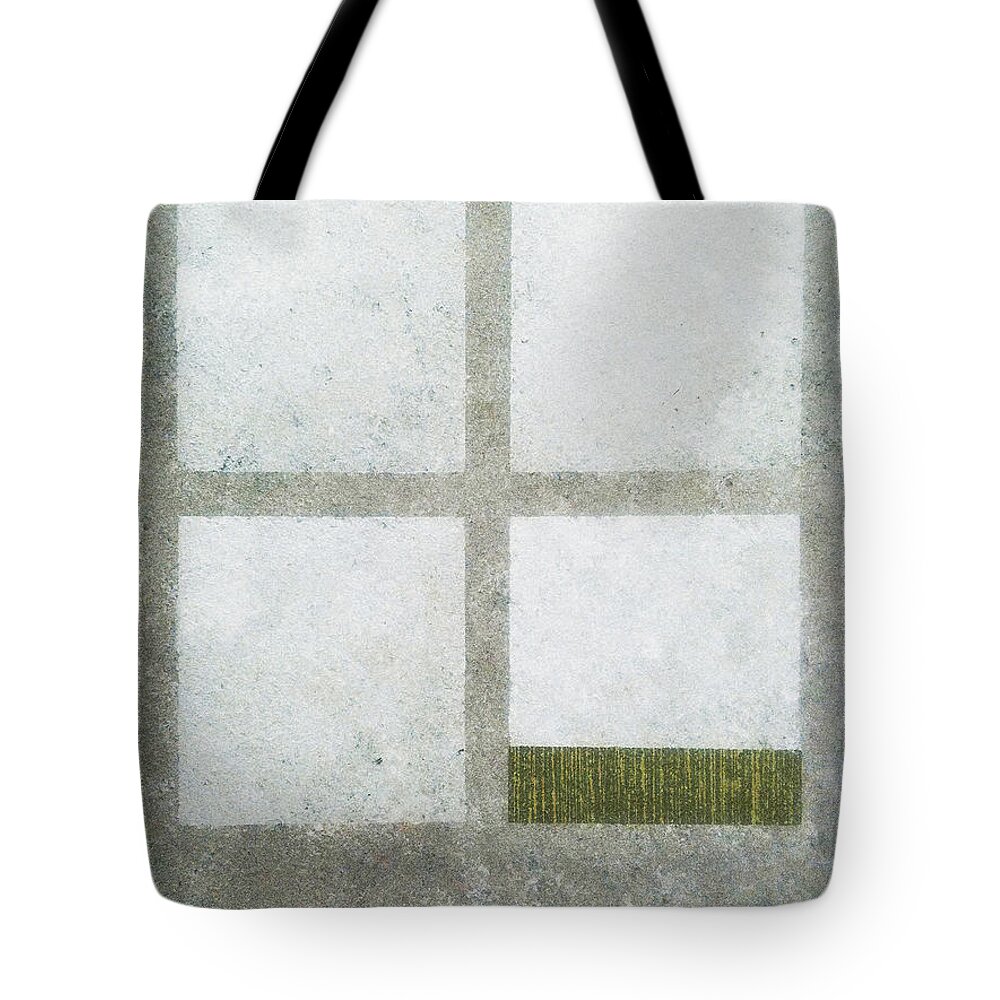 Acrylic Tote Bag featuring the painting Green Painting 1 by David Hansen