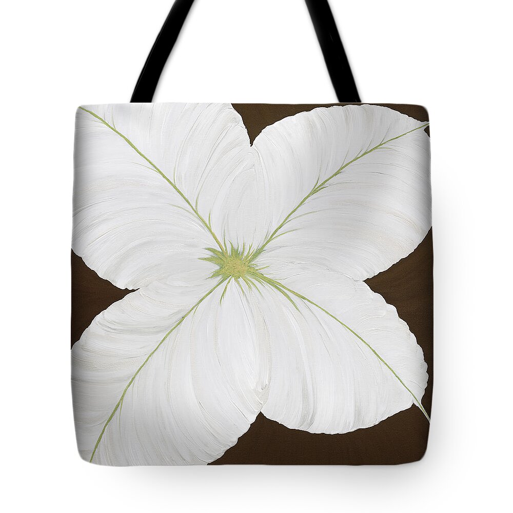 Flower Tote Bag featuring the painting Green Spice by Tamara Nelson