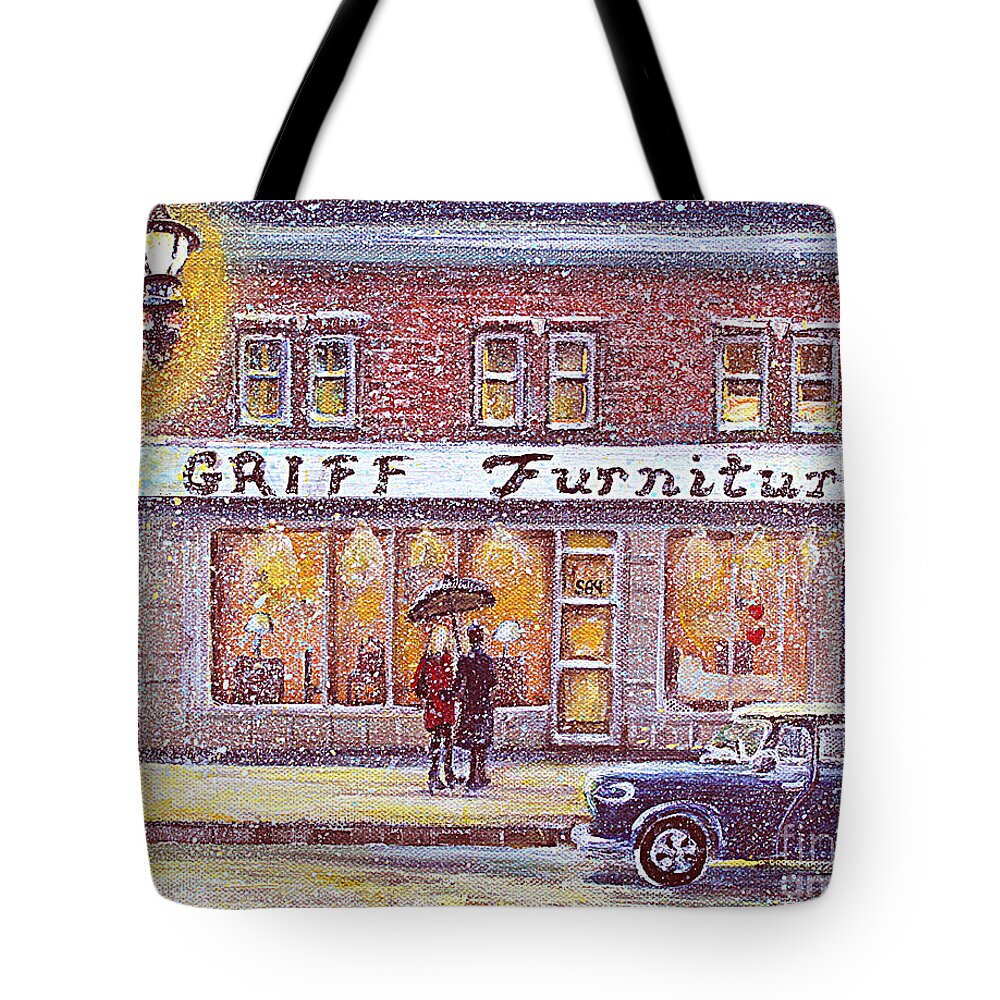 Landscape Tote Bag featuring the painting Griff Valentines' Birthday by Rita Brown