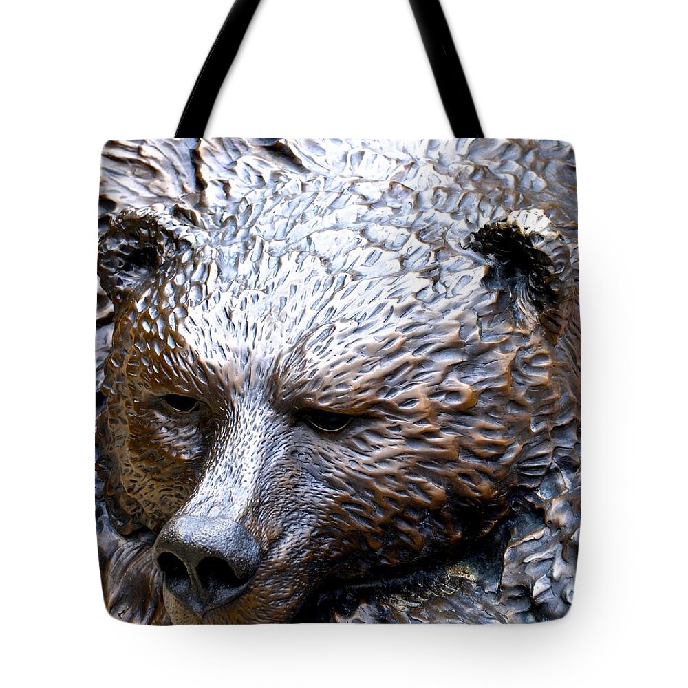 Grizzly Bear Tote Bag featuring the photograph Grizzly by Norma Brock