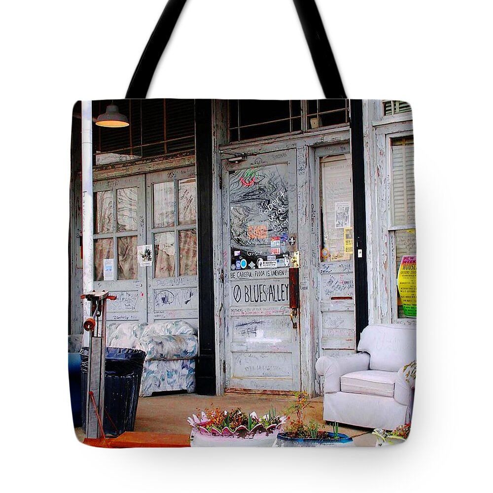 Ground Zero Tote Bag featuring the photograph Ground Zero Clarksdale Mississippi by Lizi Beard-Ward