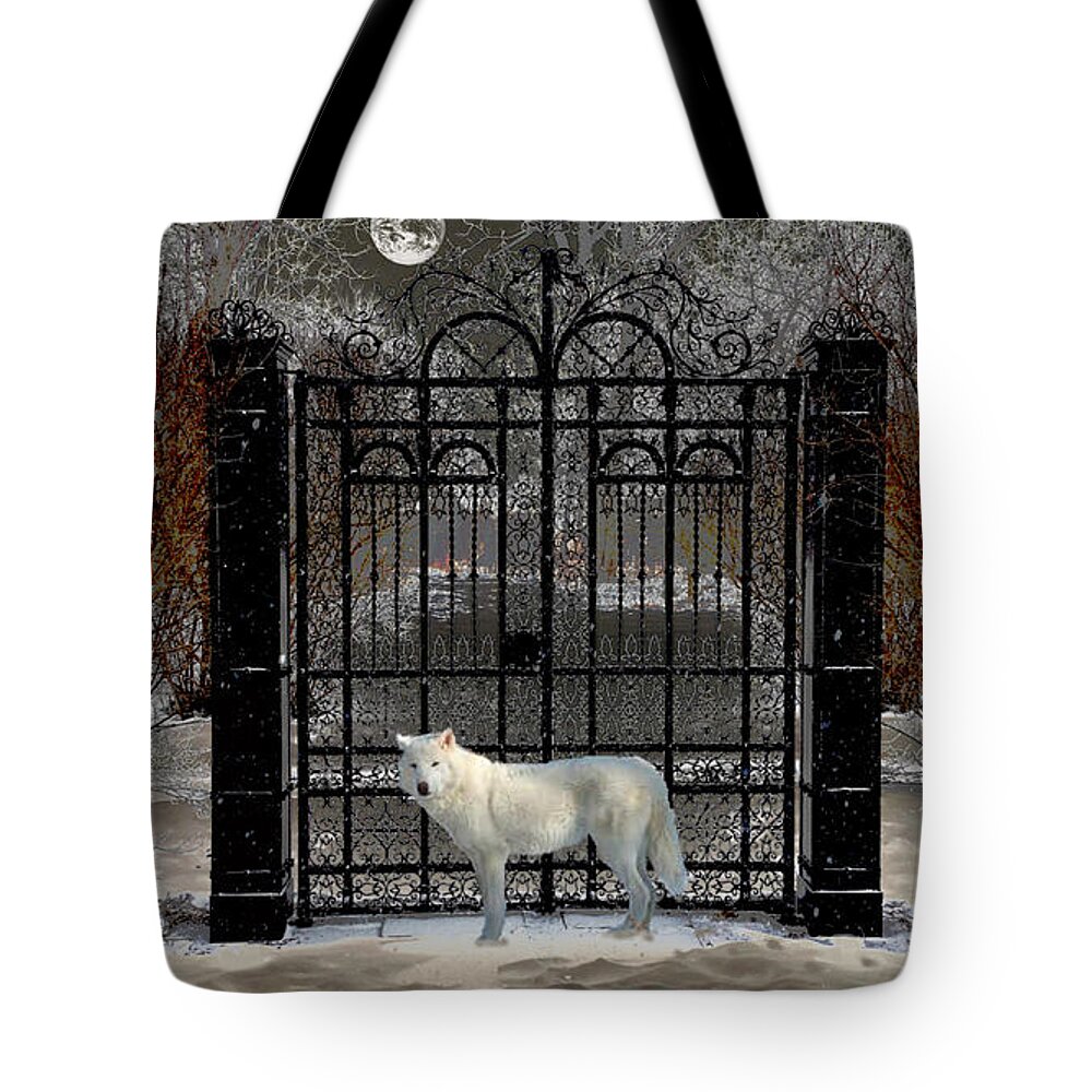 Guardian Tote Bag featuring the photograph Guardian of the Gate by Michael Rucker