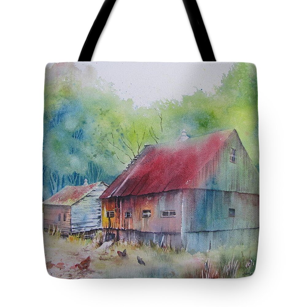 Watercolor Painting Tote Bag featuring the painting Guardian Spirits by Amanda Amend