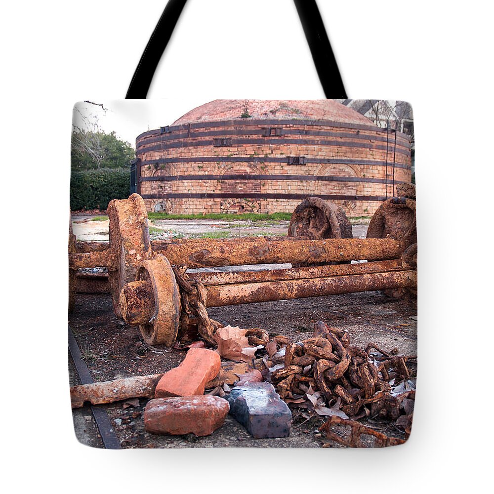 Cayce Tote Bag featuring the photograph Guignard Brick Works-4 by Charles Hite