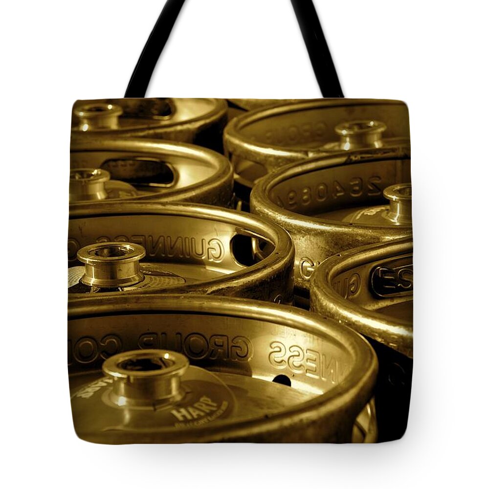 Kegs Tote Bag featuring the photograph Guinness by Norma Brock
