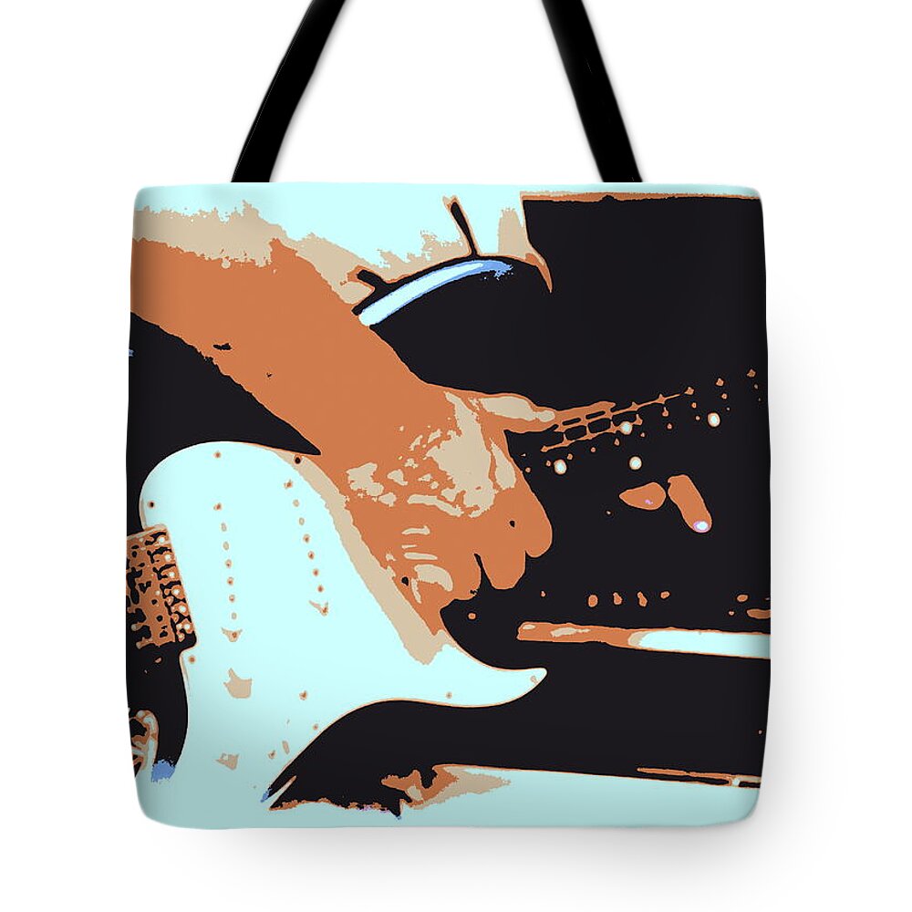 Guitar Tote Bag featuring the photograph Guitar and Man by Travis Truelove