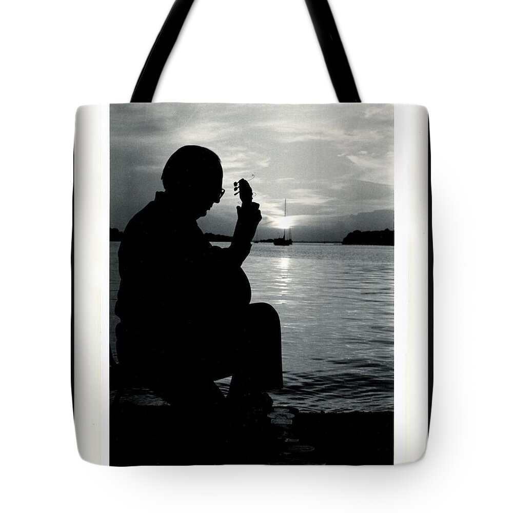 Guitar Tote Bag featuring the photograph Guitarist by the Sea by Alice Terrill