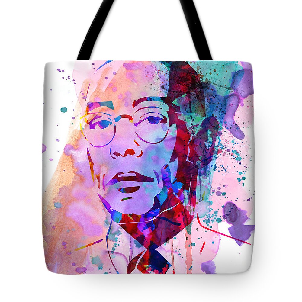 Breaking Bad Tote Bag featuring the painting Gustavo Fring Watercolor by Naxart Studio
