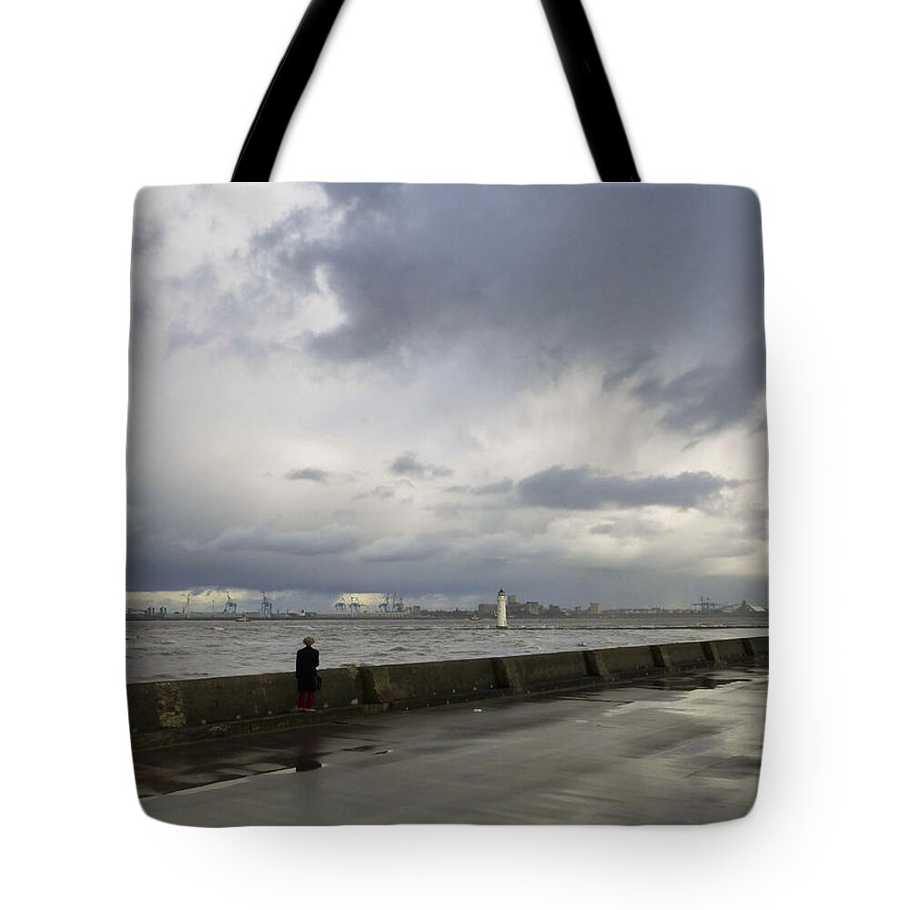 Man Tote Bag featuring the photograph Guy in the Red Trousers by Spikey Mouse Photography