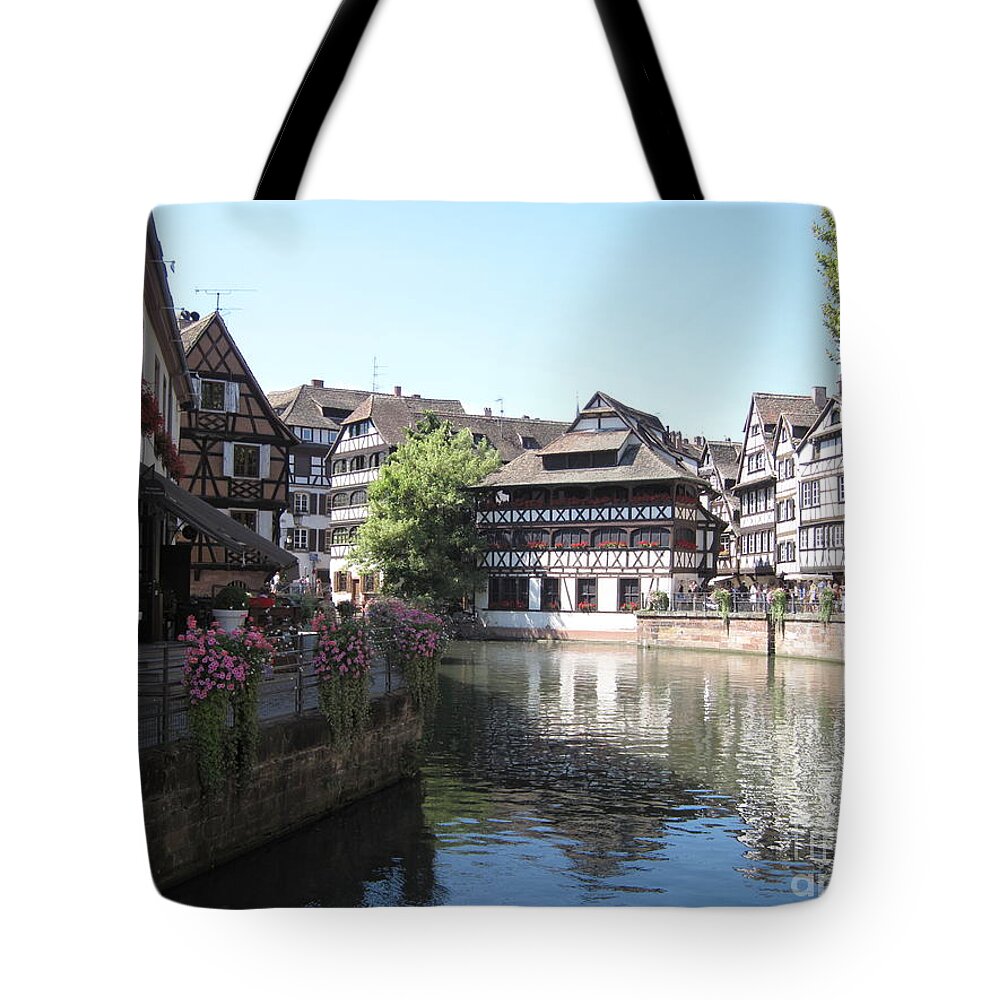 Timber Tote Bag featuring the photograph Half-Timbered Houses in Strasbourg by Amanda Mohler