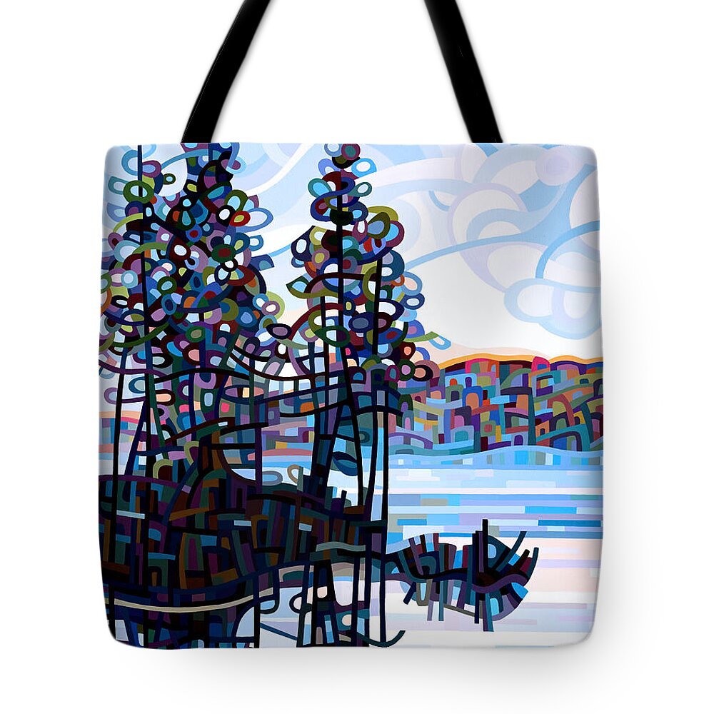 Art Tote Bag featuring the painting Haliburton Morning by Mandy Budan