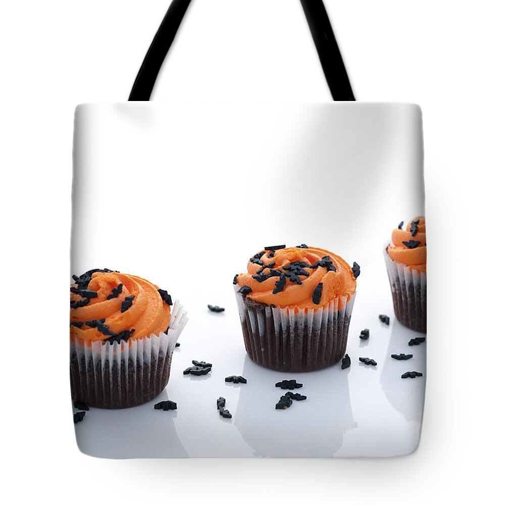 Baked Tote Bag featuring the photograph Halloween Cupcakes by Juli Scalzi