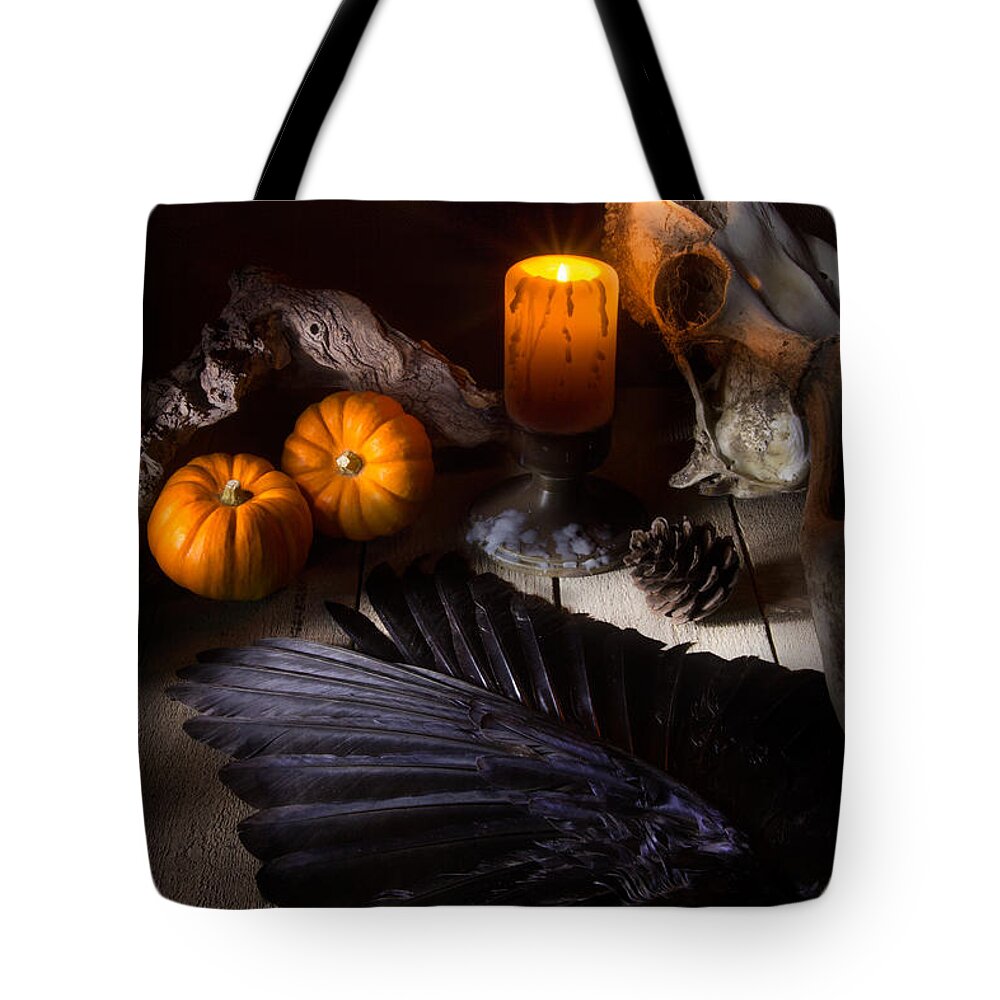 Halloween Still Life Tote Bag featuring the photograph Halloween is Coming by Ann Garrett
