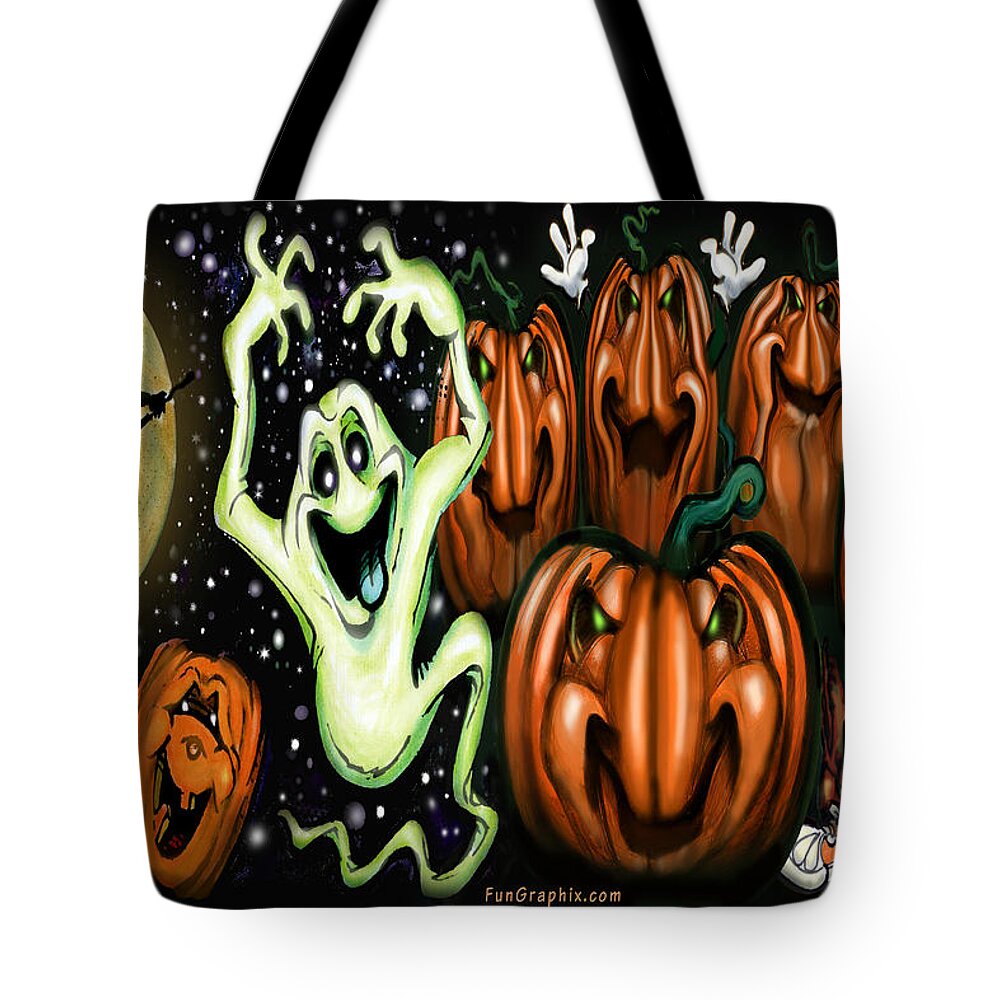 Halloween Tote Bag featuring the painting Halloween by Kevin Middleton