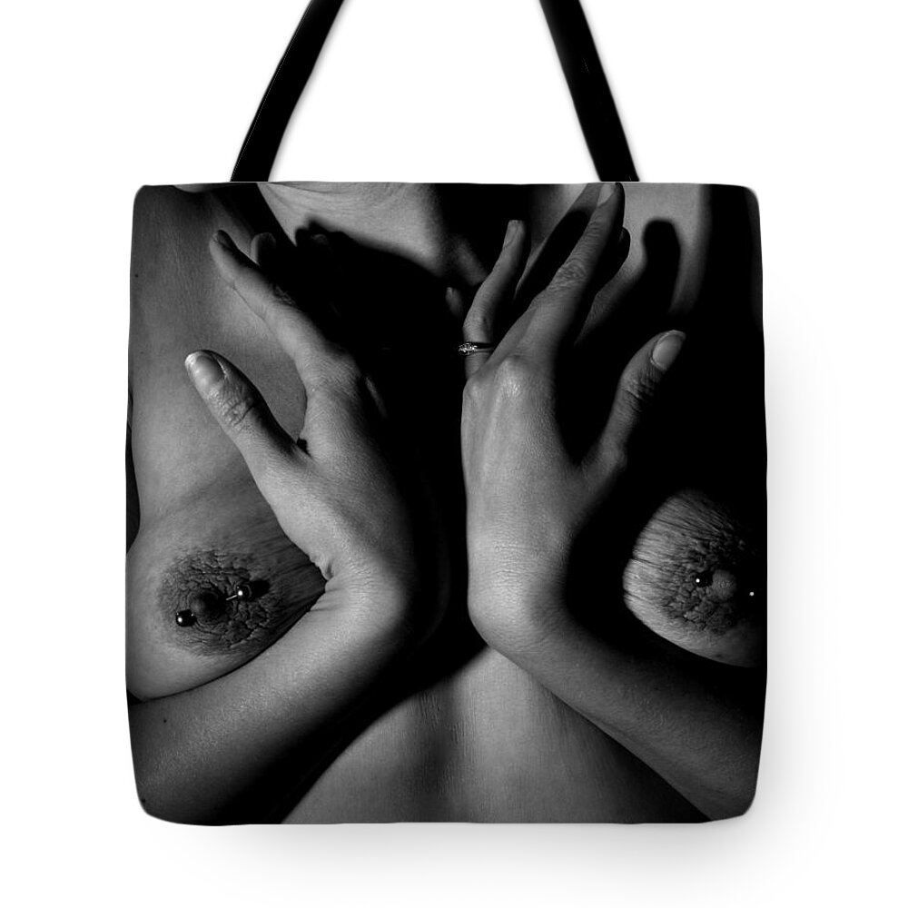 Nude Tote Bag featuring the photograph Hands by Joe Kozlowski