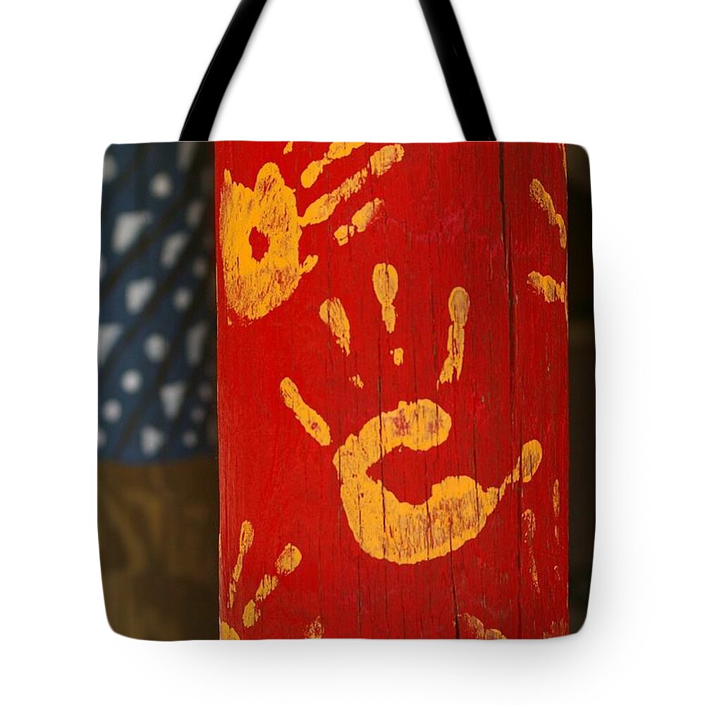 Hands Tote Bag featuring the photograph Hands by Randy Pollard