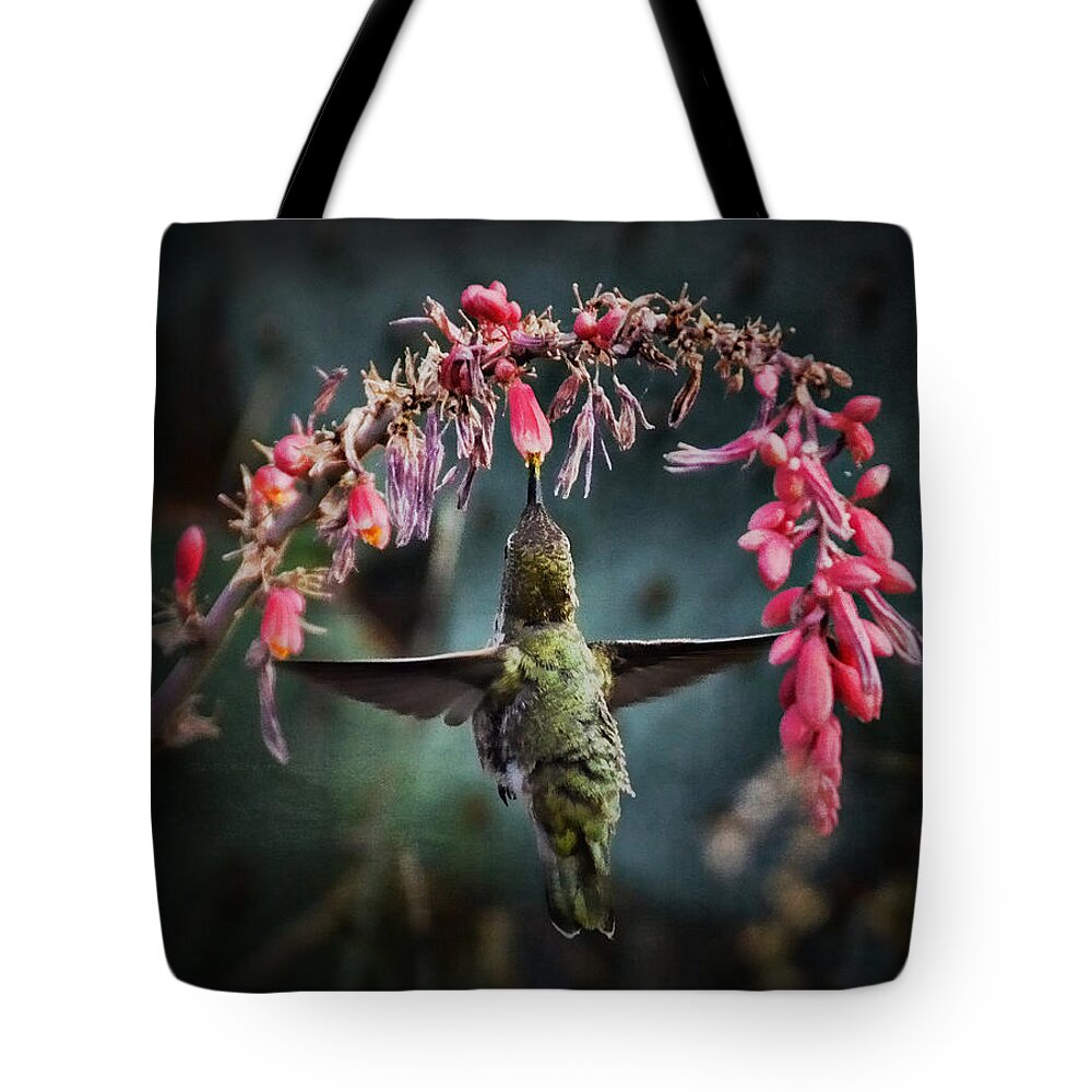 Anna's Hummingbird Tote Bag featuring the photograph Hang Time by Saija Lehtonen