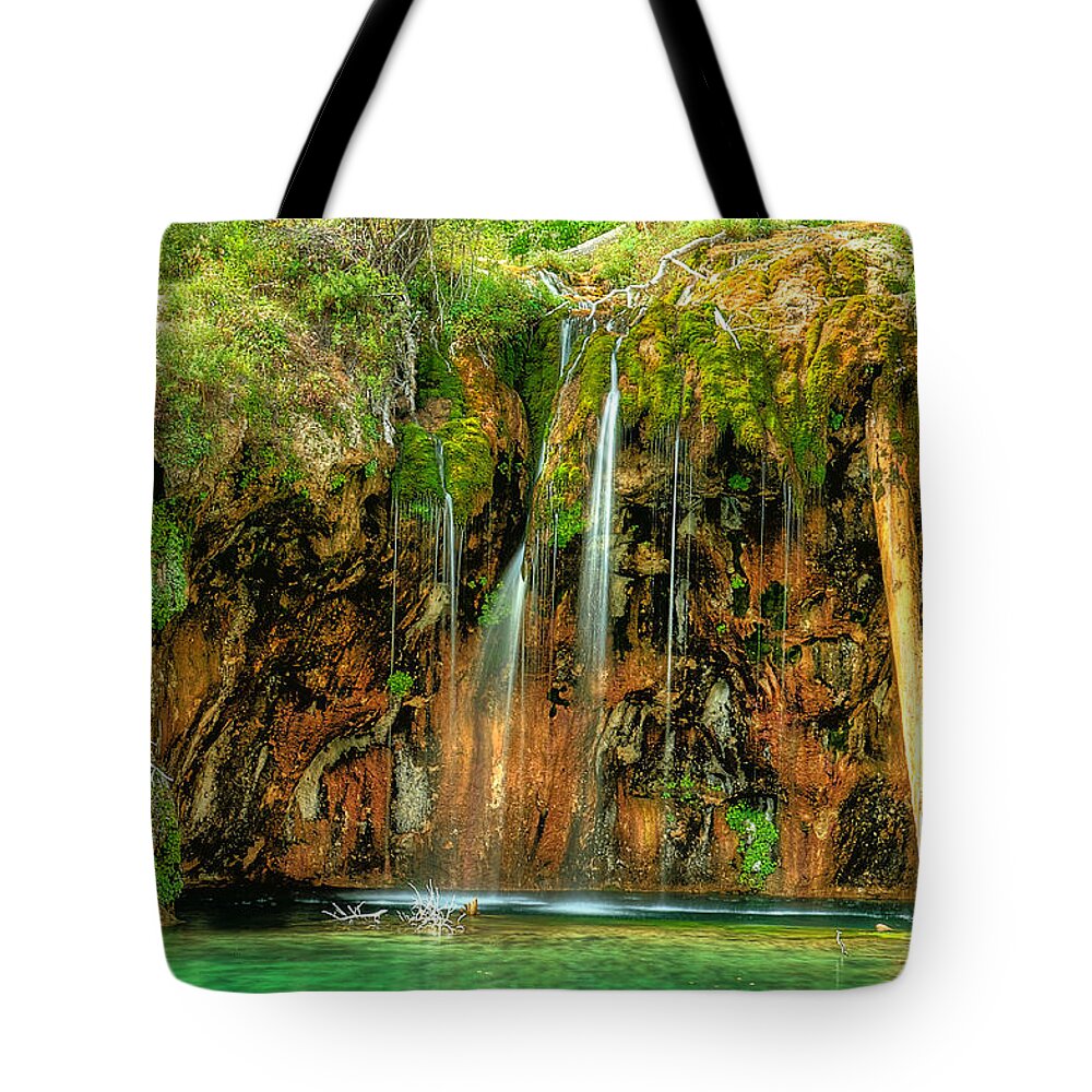Home Tote Bag featuring the photograph Hanging Lake by Richard Gehlbach