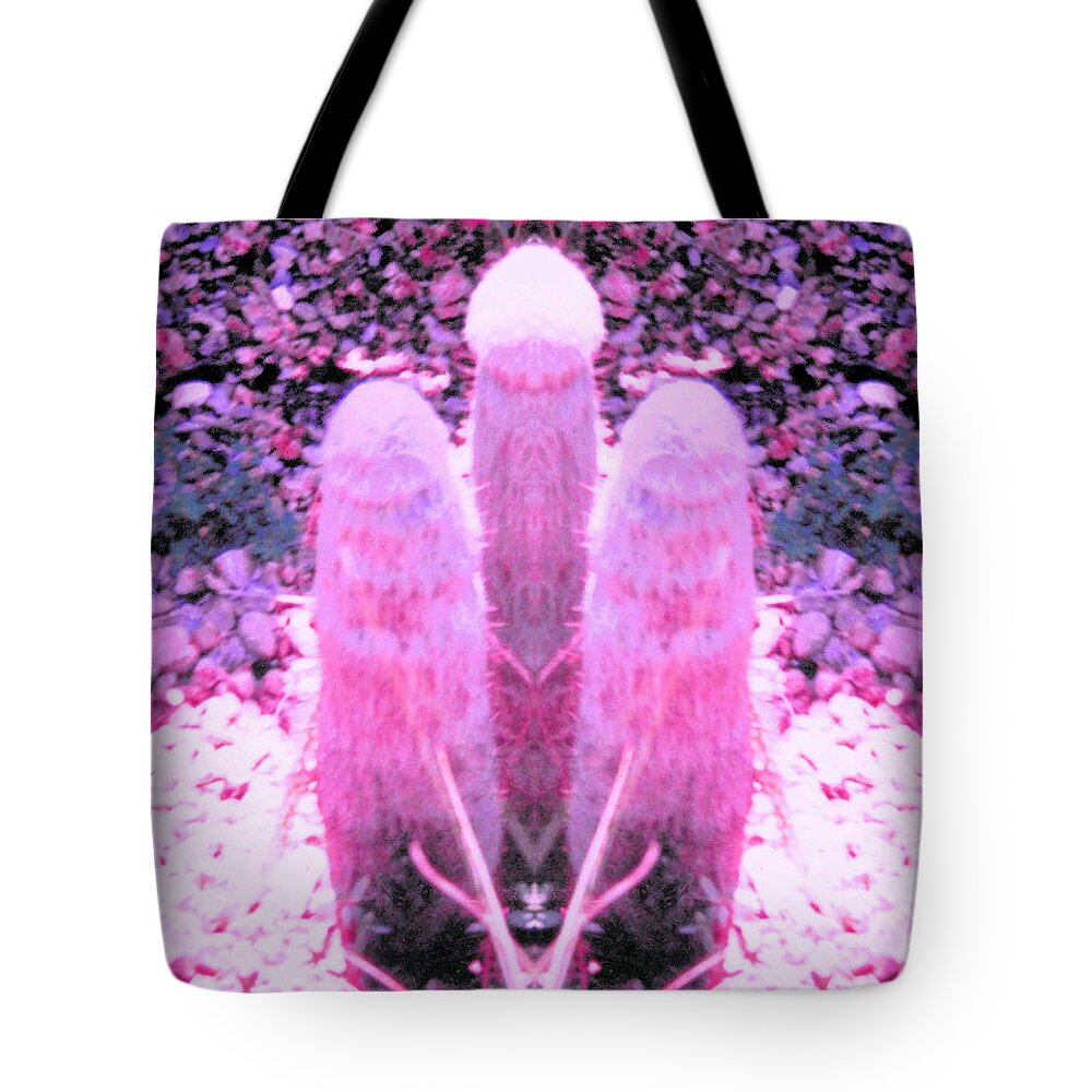 Beautiful Tote Bag featuring the photograph Excited Pink Trio Happy to See You by Belinda Lee