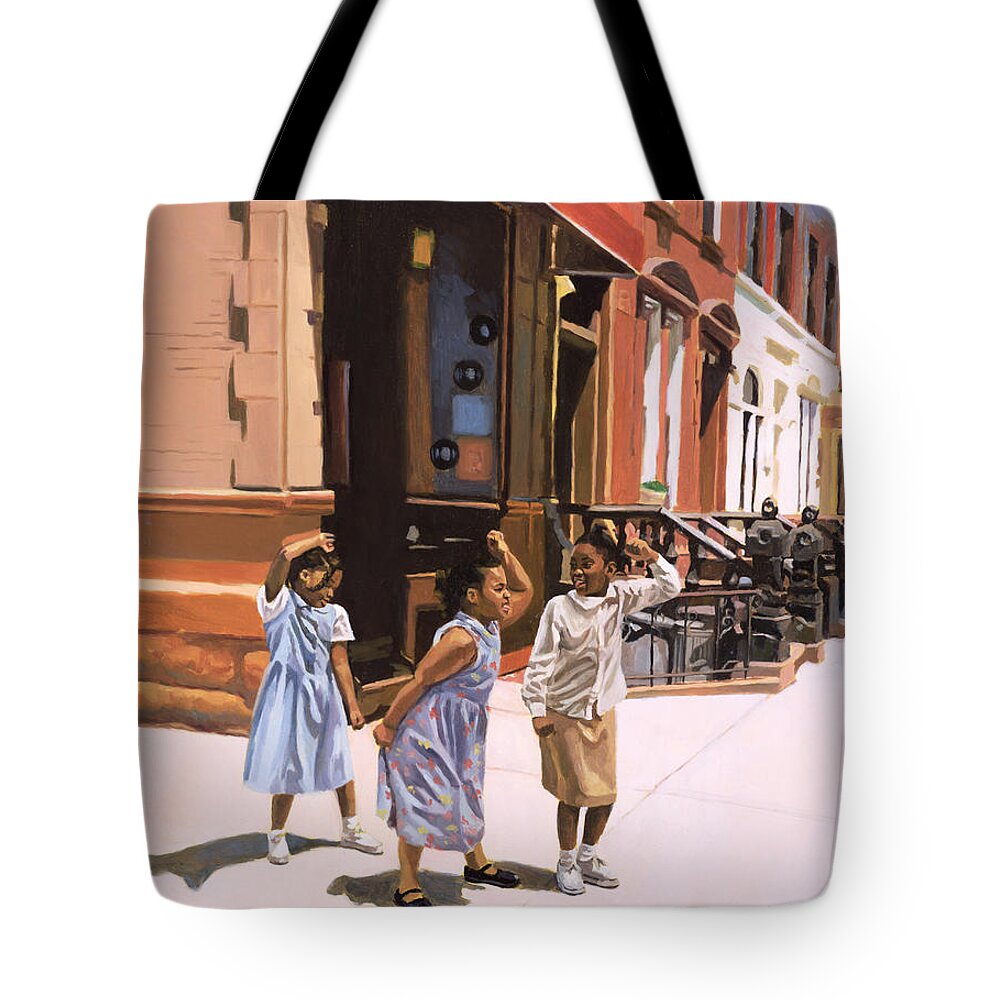 Children Tote Bag featuring the painting Harlem Jig by Colin Bootman