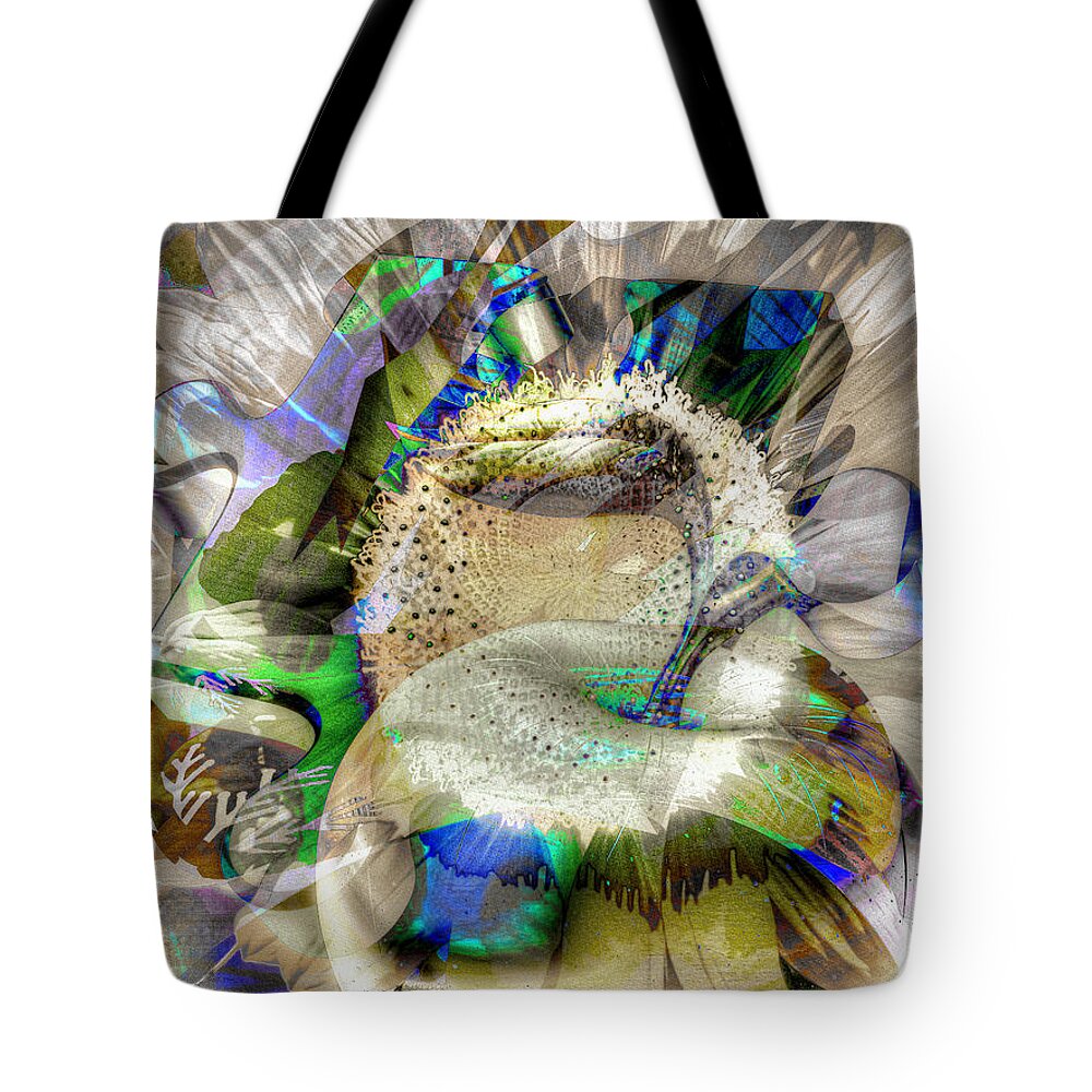 Abstract Tote Bag featuring the digital art Harvest by Eleni Synodinou