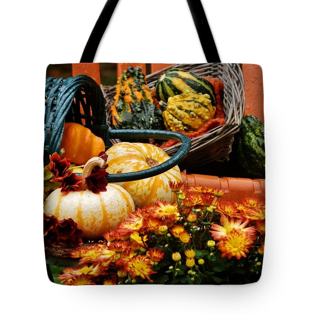 Autumn Tote Bag featuring the photograph Harvest is Plentiful by VLee Watson