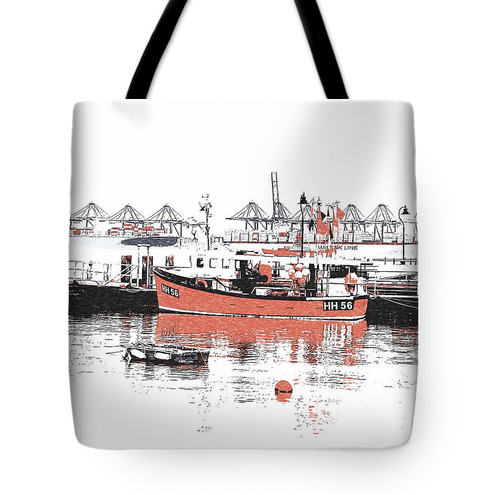 Richard Reeve Tote Bag featuring the photograph Harwich - Fishing Boat by Richard Reeve