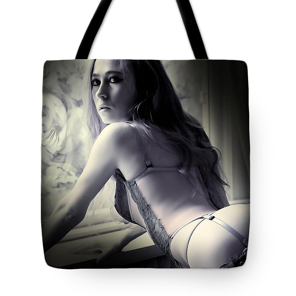 Haunted Tote Bag featuring the photograph Haunted by Jon Volden