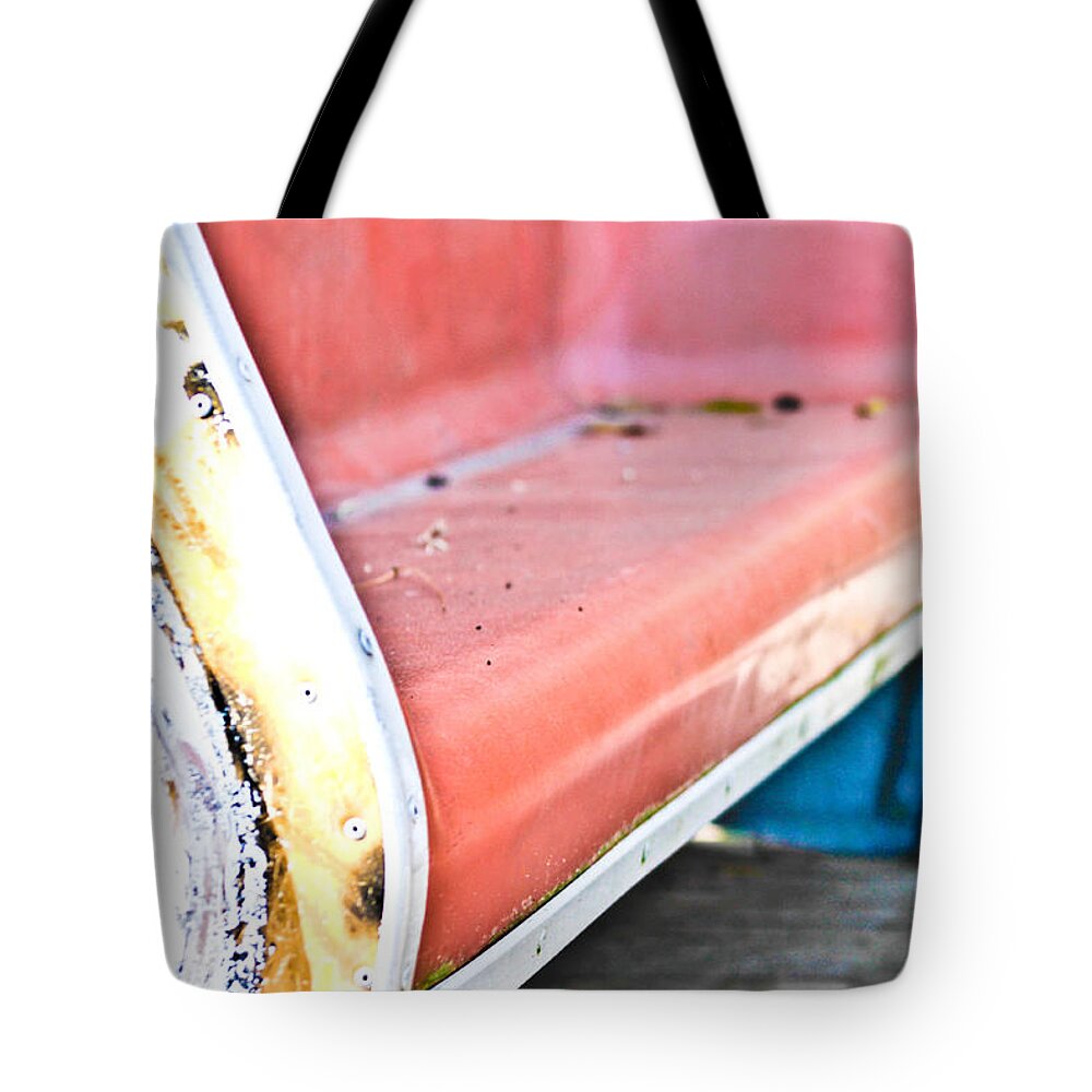 Bench Tote Bag featuring the photograph Have a seat by Jessica Brown
