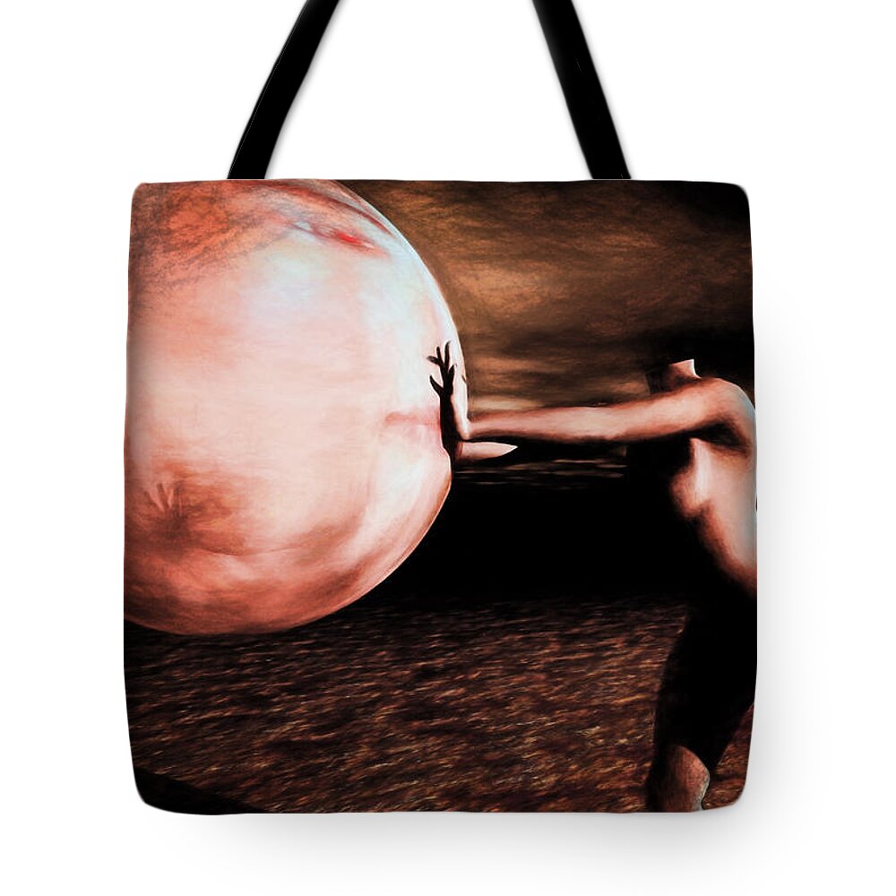 Surreal Tote Bag featuring the painting Head by Bob Orsillo