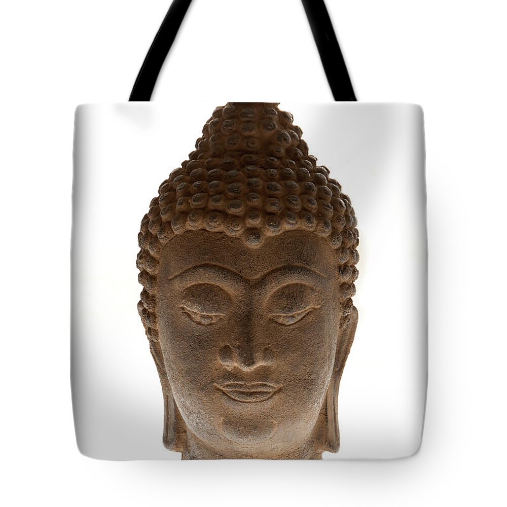 Art Tote Bag featuring the photograph Head Of Bouddha by B2m Productions