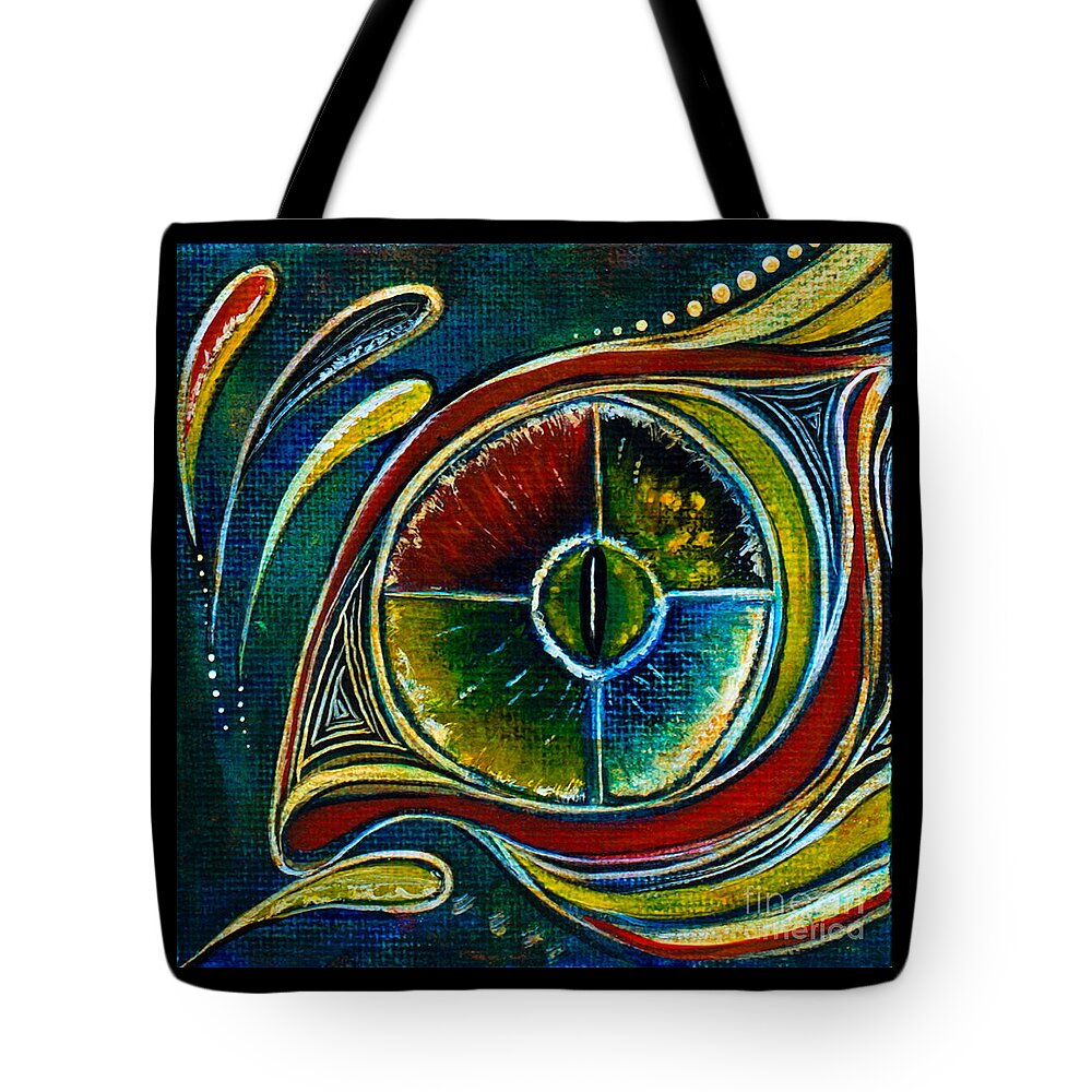Deborha Kerr Tote Bag featuring the painting Healer Spirit Eye by Deborha Kerr