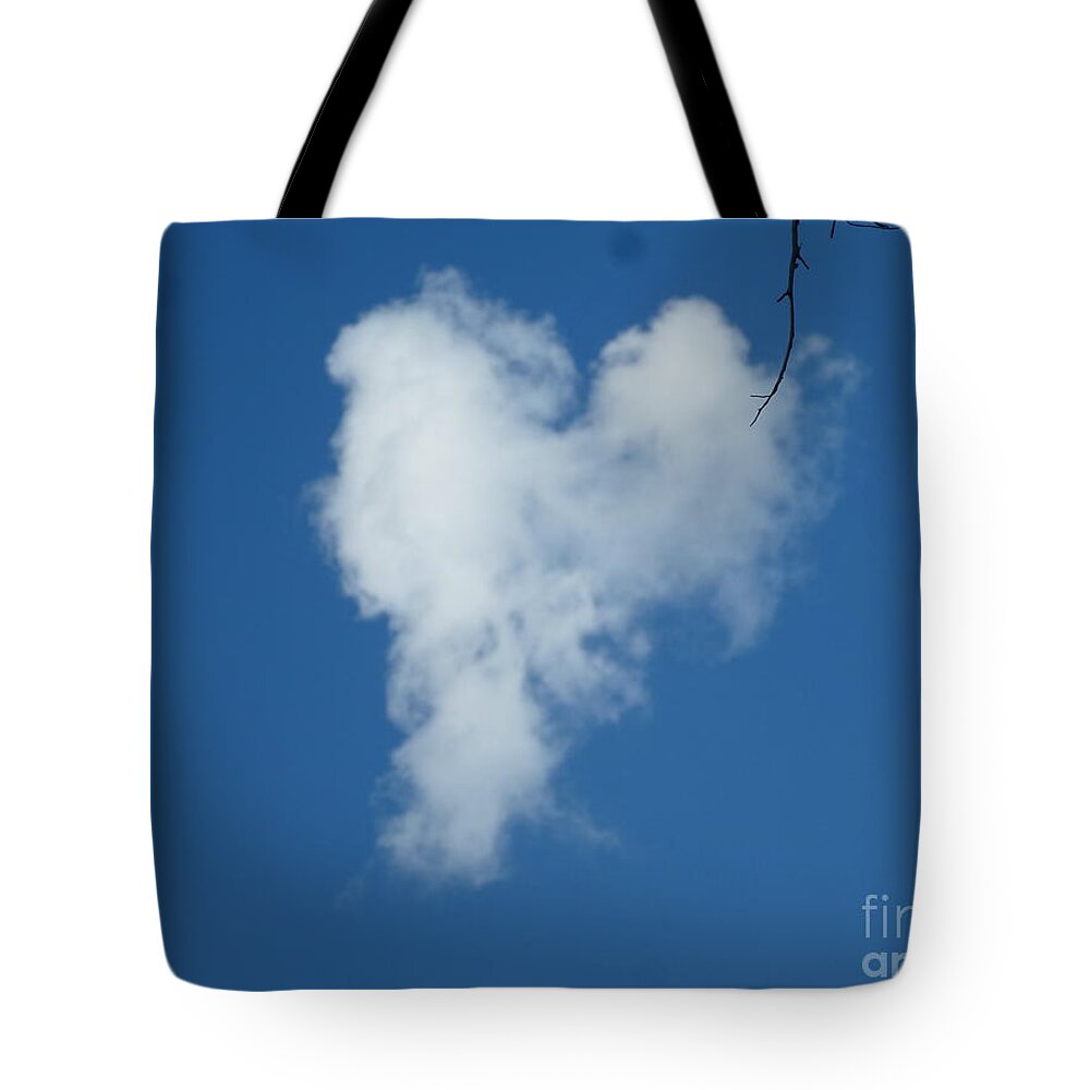 Heart Tote Bag featuring the photograph Heart Cloud Bell Rock by Mars Besso