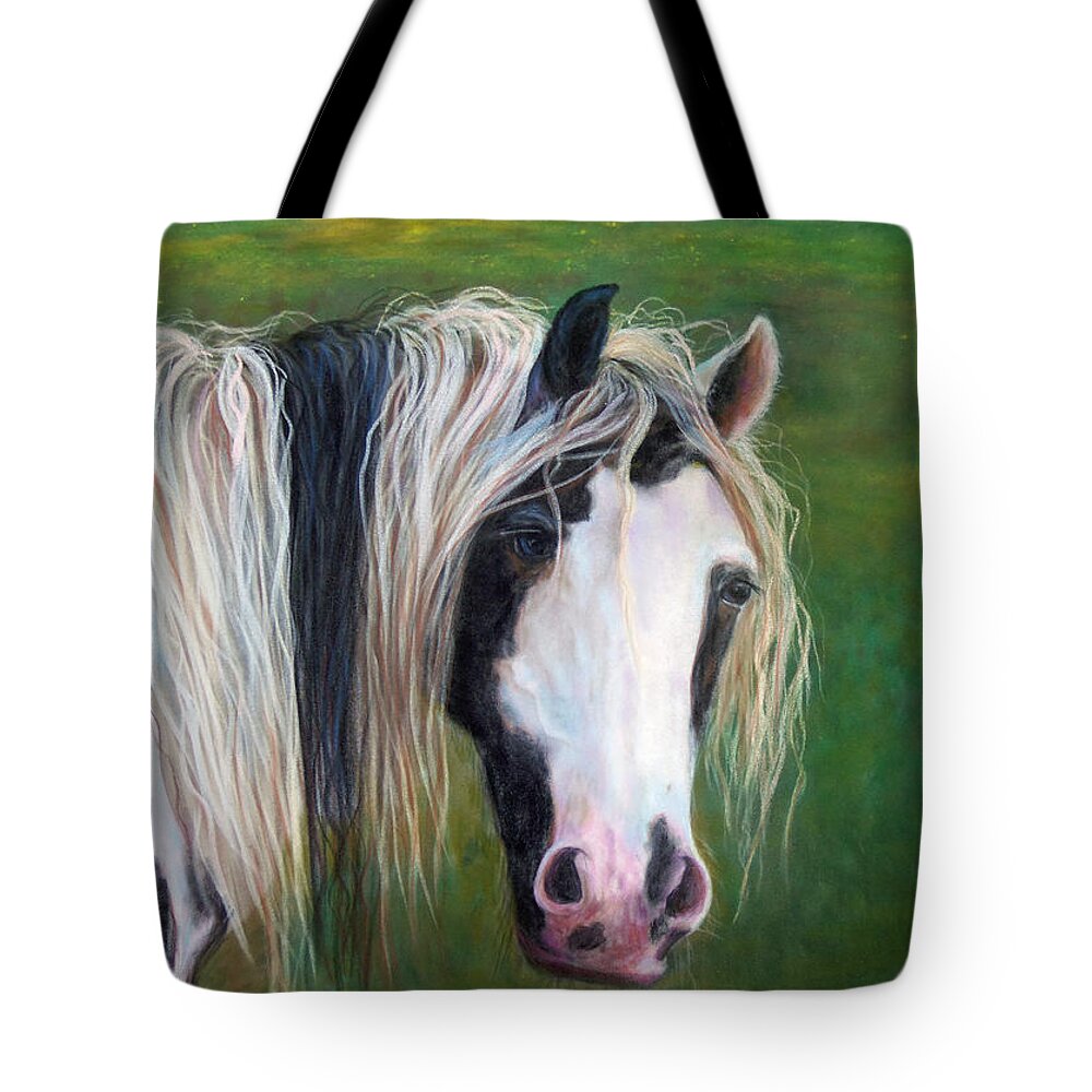 Heart Horse Painting Tote Bag featuring the painting Heart by Karen Kennedy Chatham