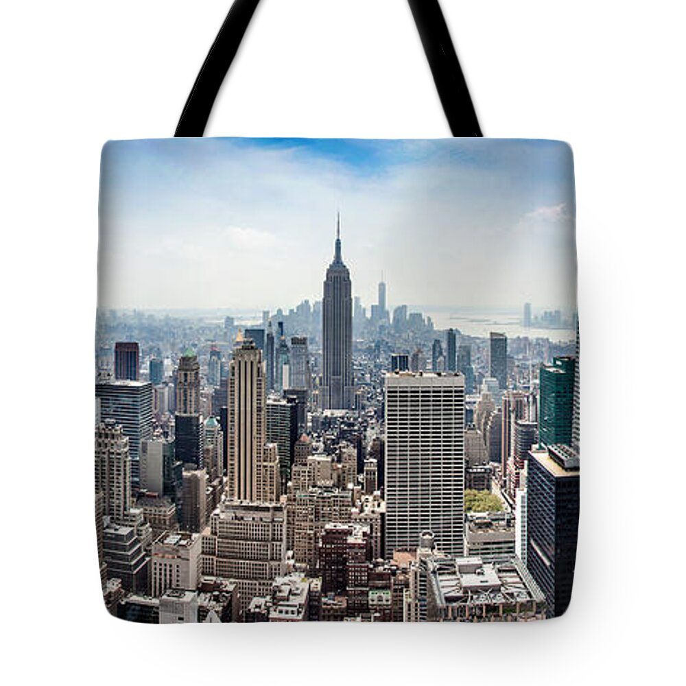 Empire State Building Tote Bag featuring the photograph Heart of an Empire by Az Jackson