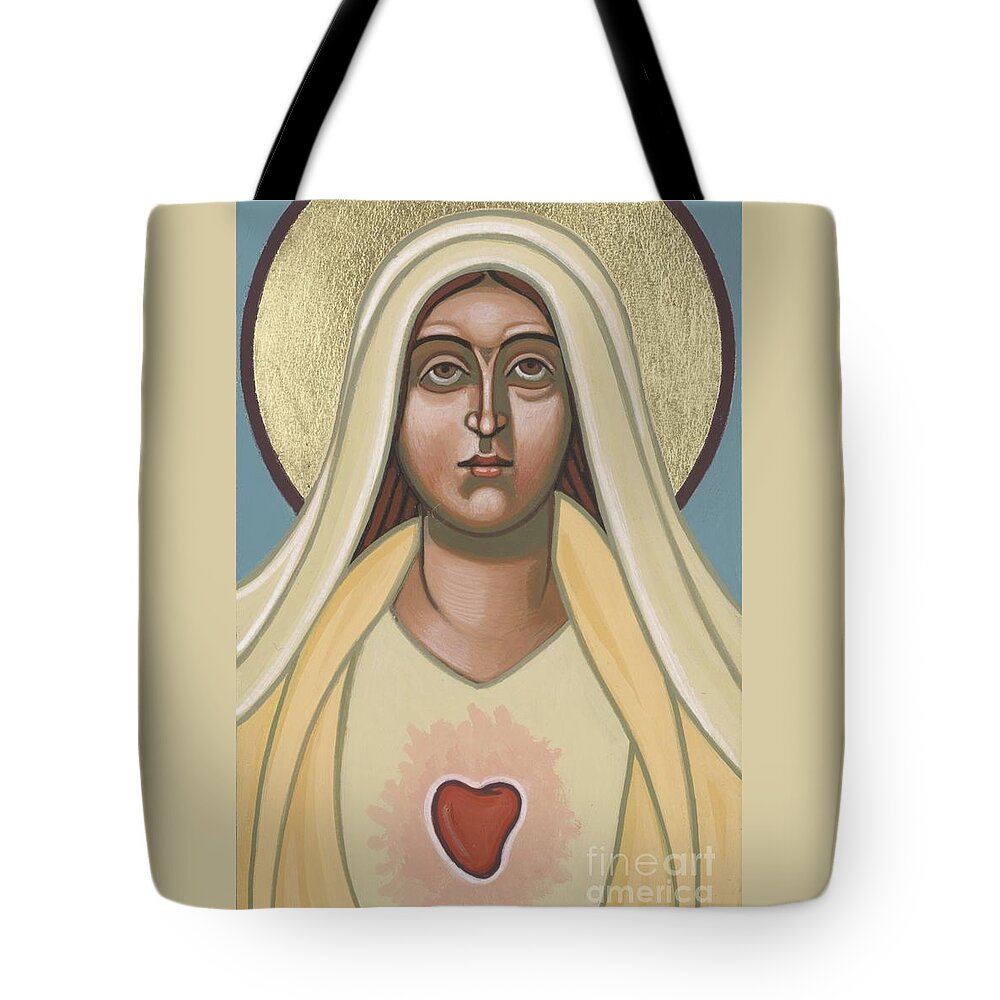 Mother Of God Tote Bag featuring the painting Heart of the Mother 252 by William Hart McNichols