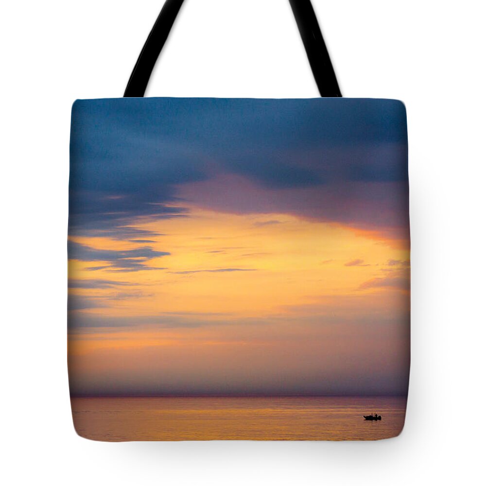 Sunrise Tote Bag featuring the photograph Heaven's Lake by Bill Pevlor