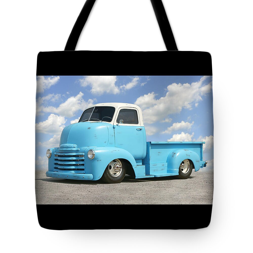 Chevy Truck Tote Bag featuring the photograph Heavy Duty Chevy Truck by Mike McGlothlen