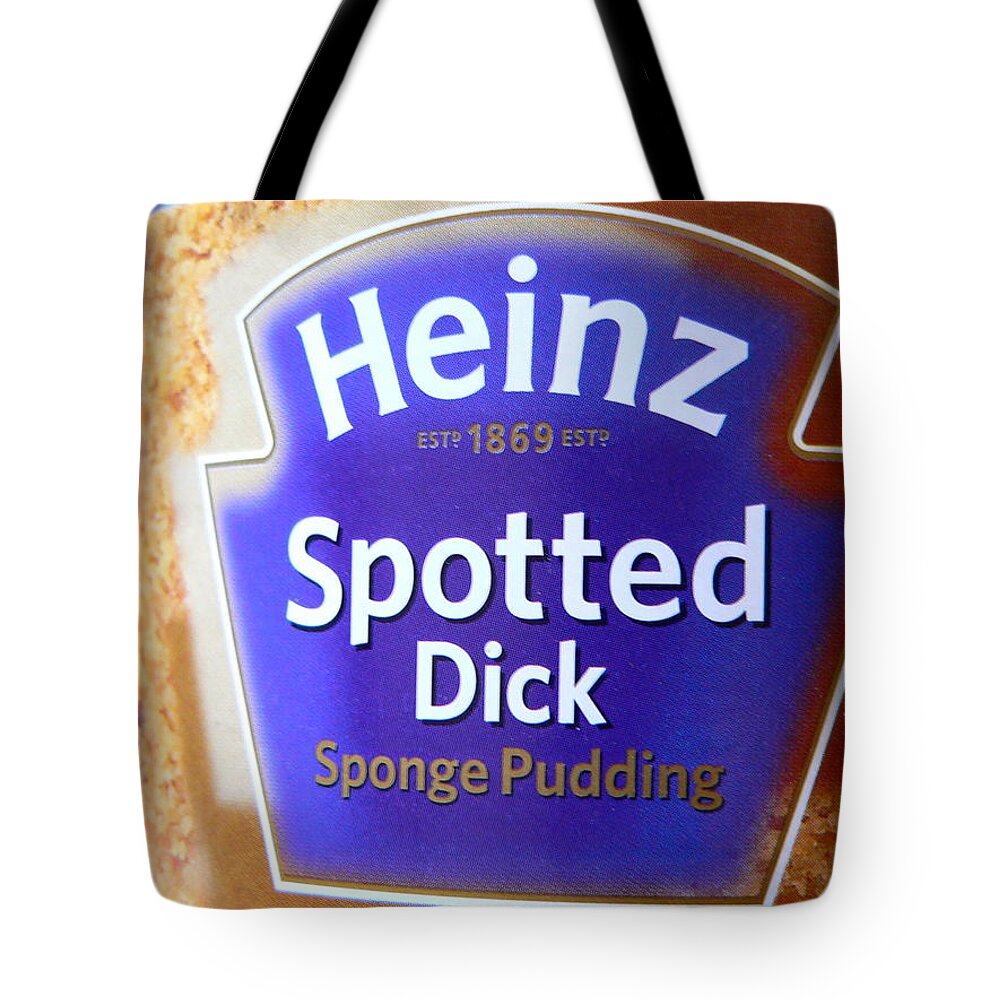 Heinz Pudding Tote Bag featuring the photograph Heinz Spotted Dick Pudding by Jeff Lowe