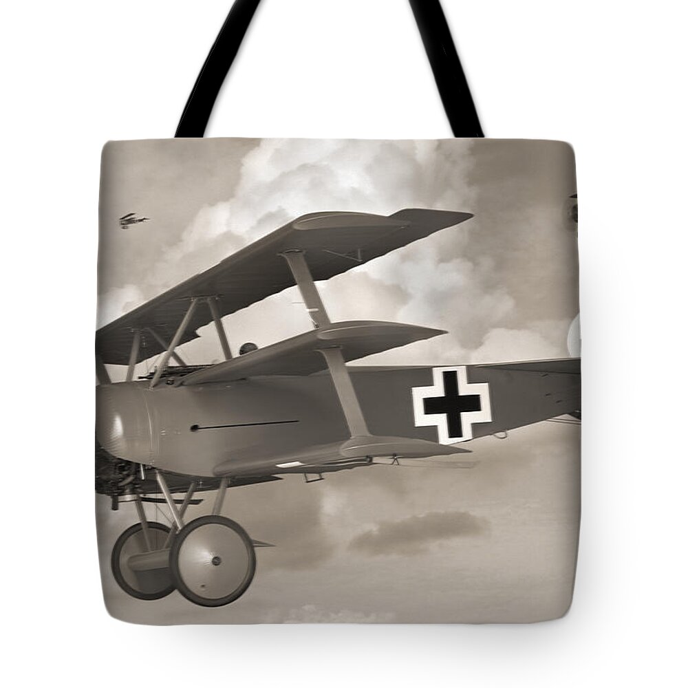 Ww1 Tote Bag featuring the photograph Here Comes Trouble 3 by Mike McGlothlen