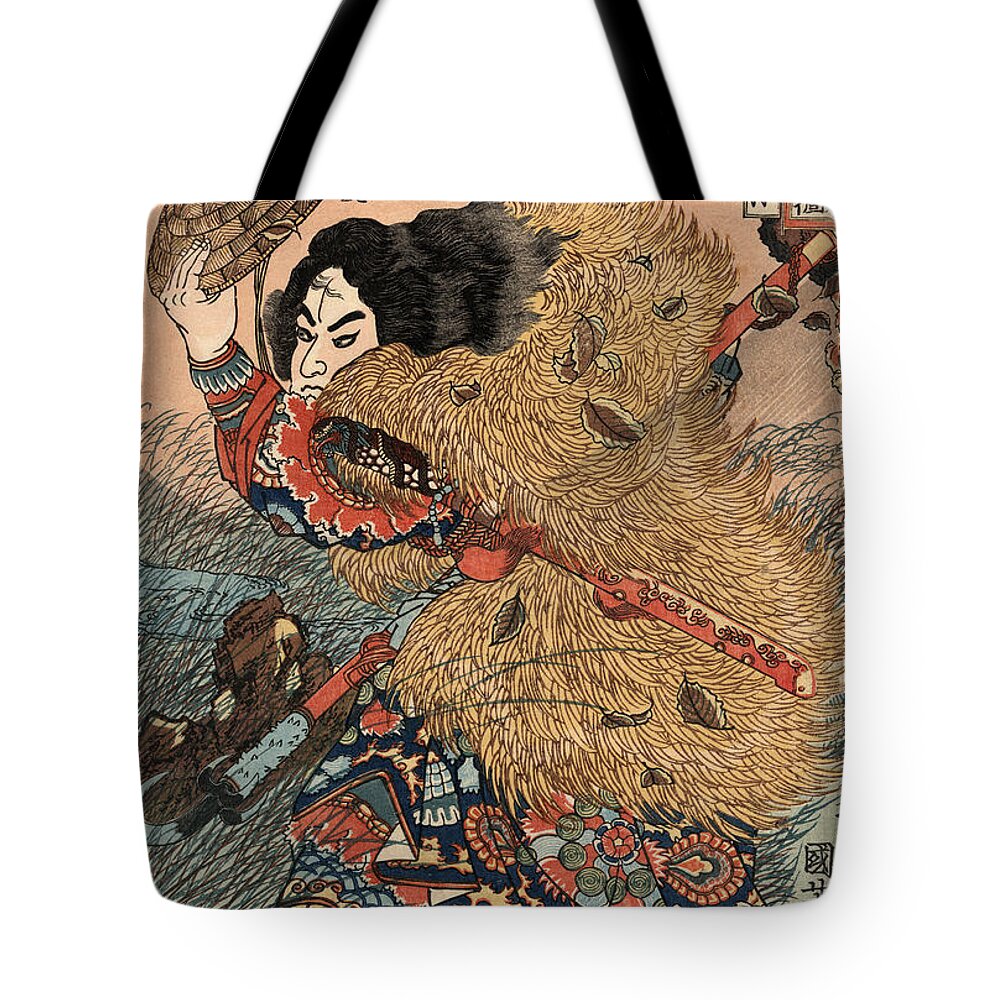 14th Century Tote Bag featuring the photograph Heroes Of The Suikoden by Granger